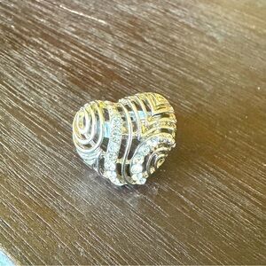 *Final Price* Heart Large Costume Ring Jewelry Adjustable Rhinestone